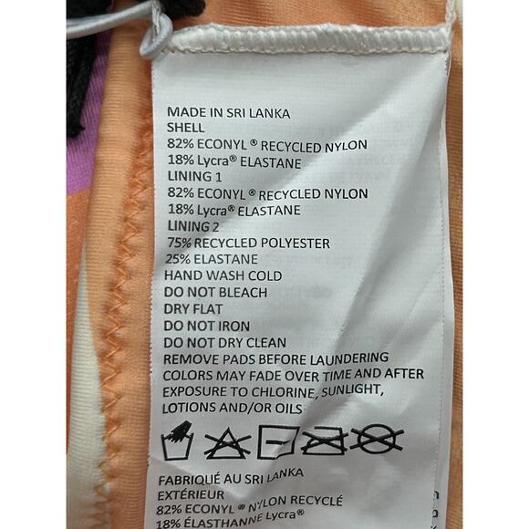 NWT PrAna Marine Street Swim Top High Neck Striped Swimming Bikini Top Size XL - Picture 5 of 7